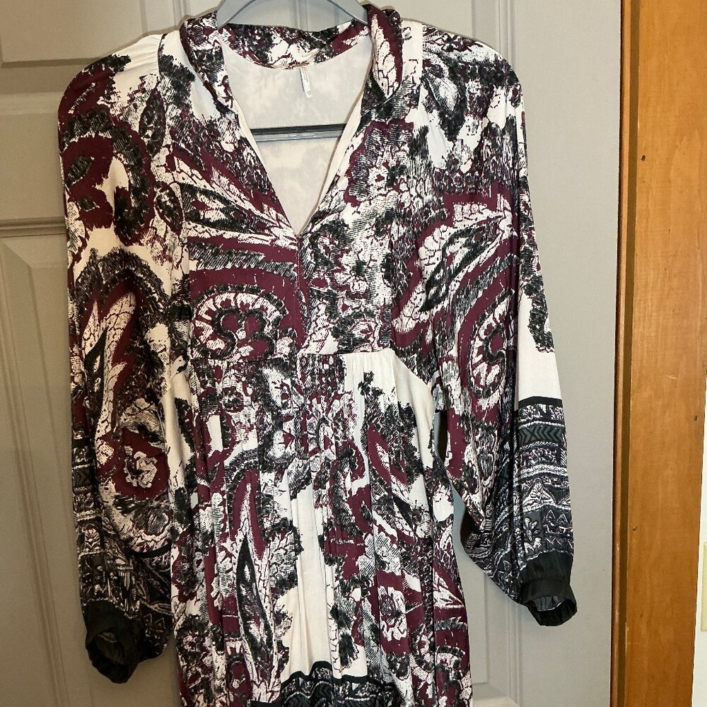 Free People Paisley Midi Tunic Dress